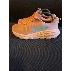 Hoka One One Rincon 3 Womens Size 8.5B Orange Athletic Running Shoes Sneakers